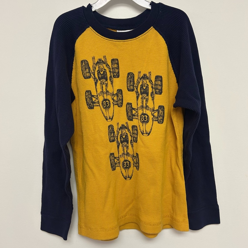 Hanna Andersson Racing Car Long Sleeve Shirt - Boys size 8